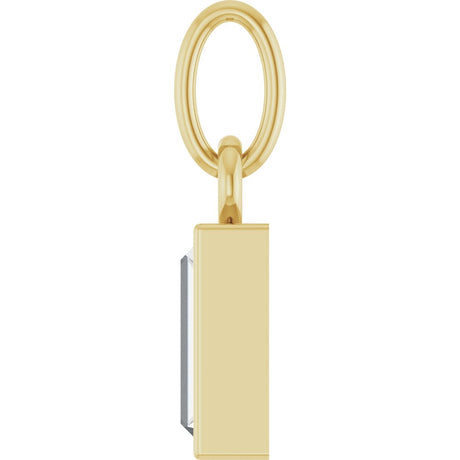 14K Yellow Gold 3/8 CT Lab-Grown Diamond Bezel-Set Pendant