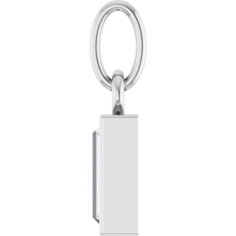 14K White Gold 3/8 CT Lab-Grown Diamond Bezel-Set Pendant