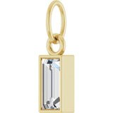 14K Yellow 3/8 CT Lab-Grown Diamond Bezel-Set Pendant