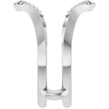 14K White Gold 1/6 CTW Natural Diamond Ring Guard