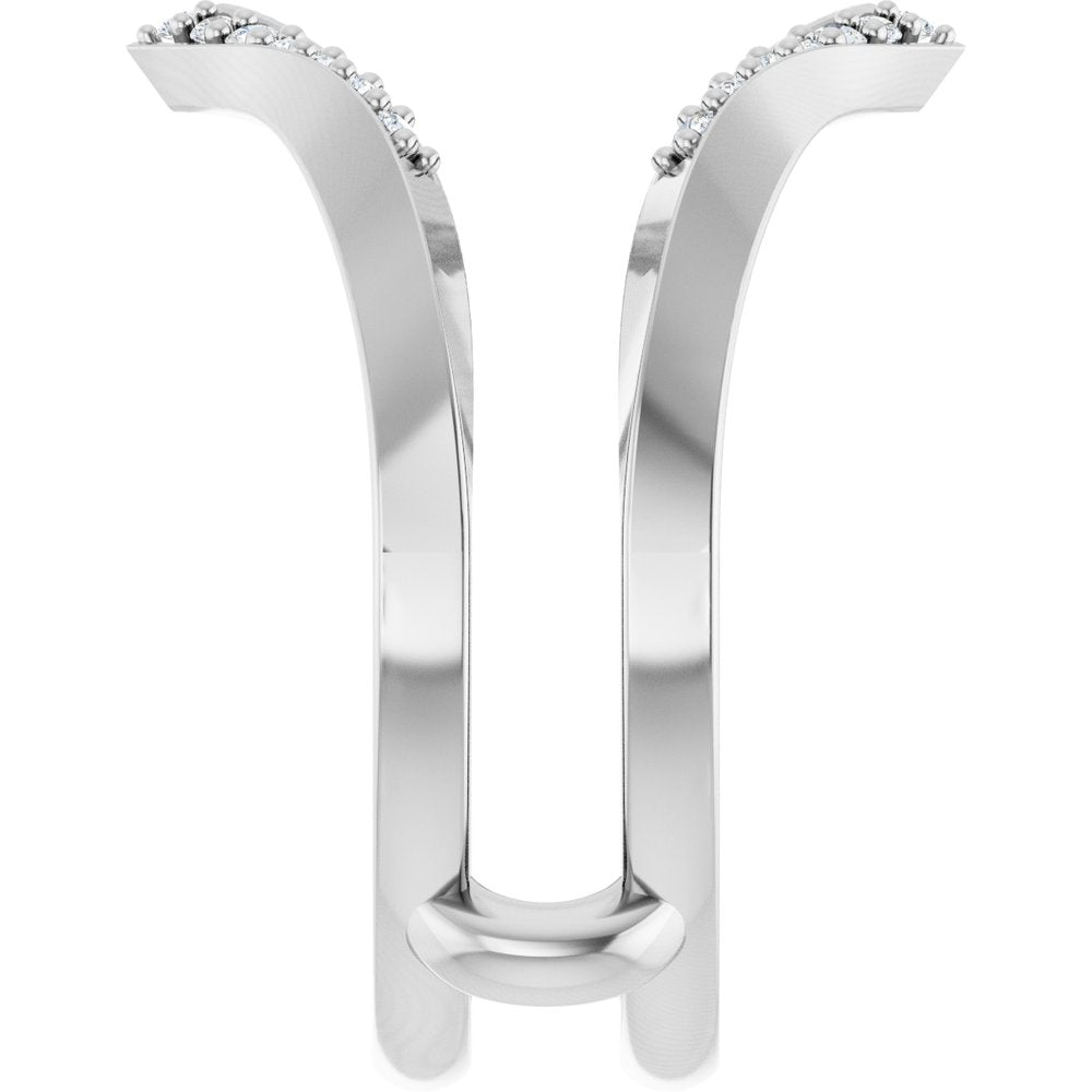 14K White Gold 1/6 CTW Lab-Grown Diamond Ring Guard