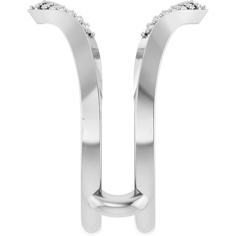 14K White Gold 1/6 CTW Lab-Grown Diamond Ring Guard