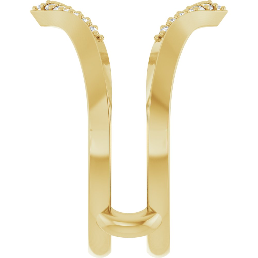 14K Yellow Gold 1/6 CTW Lab-Grown Diamond Ring Guard