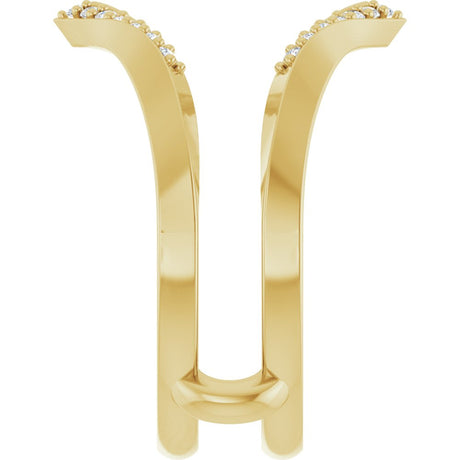 14K Yellow Gold 1/6 CTW Lab-Grown Diamond Ring Guard
