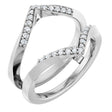 14K White Gold 1/6 CTW Lab-Grown Diamond Ring Guard