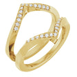 14K Yellow Gold 1/6 CTW Lab-Grown Diamond Ring Guard