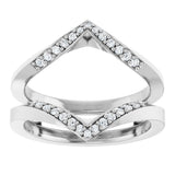 14K White Gold 1/6 CTW Lab-Grown Diamond Ring Guard
