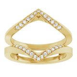 14K Yellow Gold 1/6 CTW Lab-Grown Diamond Ring Guard