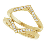 14K Yellow Gold 1/6 CTW Lab-Grown Diamond Ring Guard