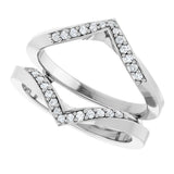 14K White Gold 1/6 CTW Lab-Grown Diamond Ring Guard