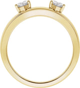 14K Yellow 1/2 CTW Lab-Grown Diamond Wrap-Style Ring Enhancer