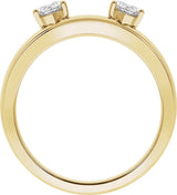 14K Yellow Gold 1/2 CTW Lab-Grown Diamond Wrap-Style Ring Enhancer