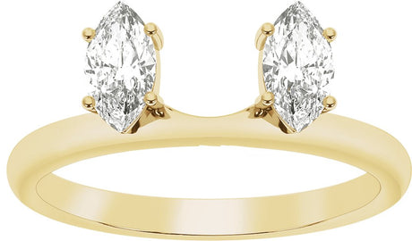 14K Yellow Gold 1/2 CTW Lab-Grown Diamond Wrap-Style Ring Enhancer