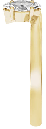 14K Yellow 1/2 CTW Lab-Grown Diamond Wrap-Style Ring Enhancer