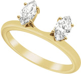 14K Yellow 1/2 CTW Lab-Grown Diamond Wrap-Style Ring Enhancer