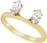 14K Yellow Gold 1/2 CTW Lab-Grown Diamond Wrap-Style Ring Enhancer
