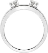 14K White 1/2 CTW Lab-Grown Diamond Wrap-Style Ring Enhancer