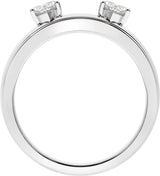 14K White Gold 1/2 CTW Lab-Grown Diamond Wrap-Style Ring Enhancer