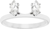 14K White Gold 1/2 CTW Lab-Grown Diamond Wrap-Style Ring Enhancer