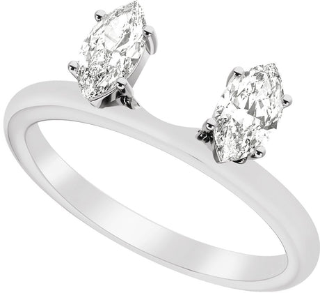 14K White Gold 1/2 CTW Lab-Grown Diamond Wrap-Style Ring Enhancer