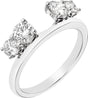 14K White 1 CTW Lab-Grown Diamond Ring Enhancer