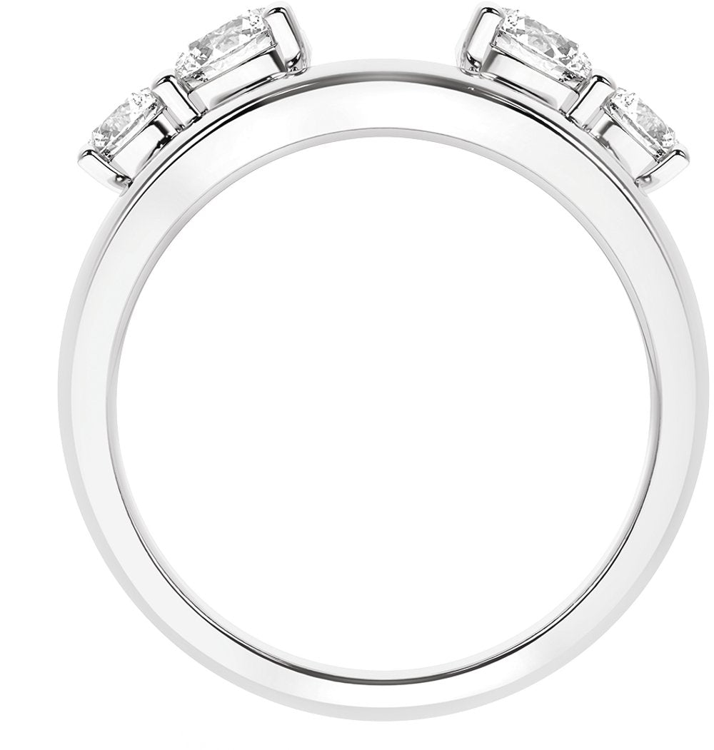 14K White 1 CTW Lab-Grown Diamond Ring Enhancer