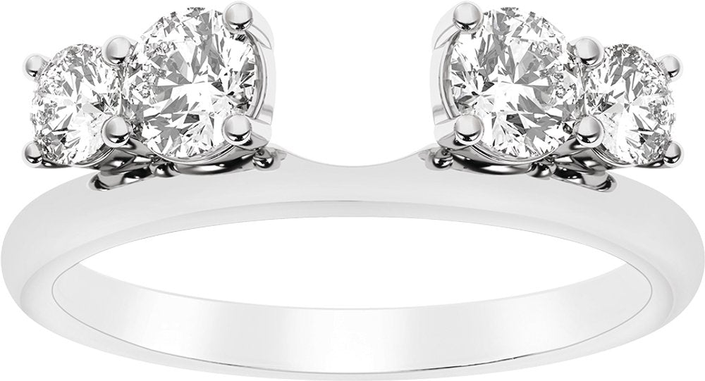 14K White 1 CTW Lab-Grown Diamond Ring Enhancer