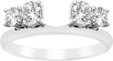 14K White 1 CTW Lab-Grown Diamond Ring Enhancer