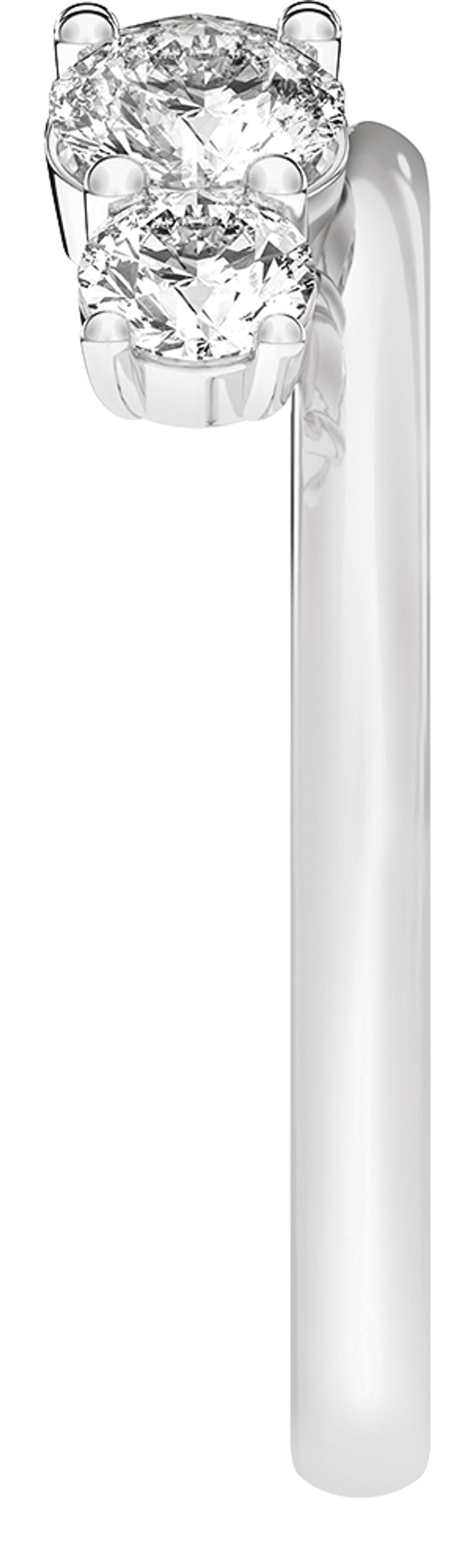 14K White 1 CTW Lab-Grown Diamond Wrap-Style Ring Enhancer