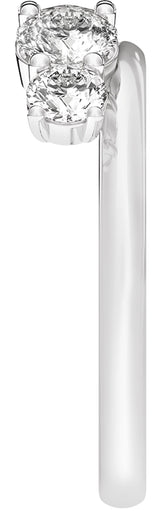 14K White 1 CTW Lab-Grown Diamond Wrap-Style Ring Enhancer