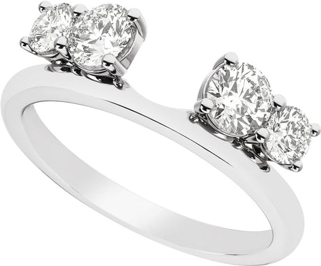 14K White 1 CTW Lab-Grown Diamond Wrap-Style Ring Enhancer