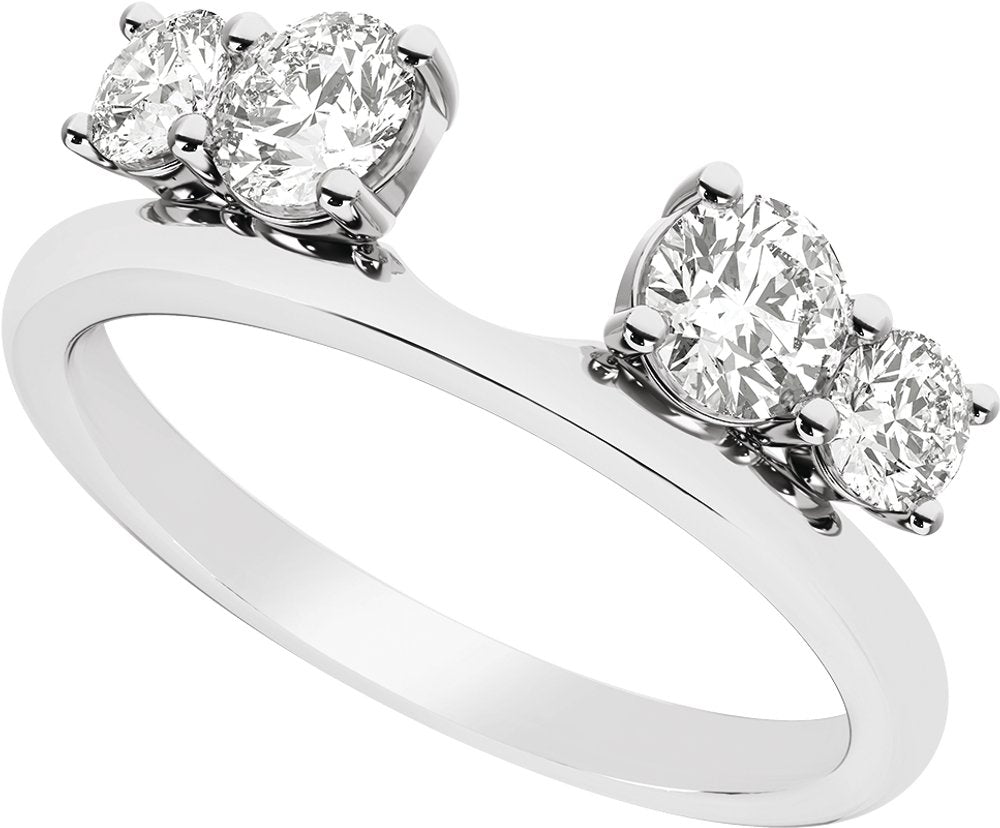 14K White 1 CTW Lab-Grown Diamond Ring Enhancer