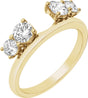 14K Yellow 1 CTW Lab-Grown Diamond Wrap-Style Ring Enhancer