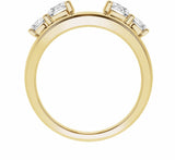 14K Yellow 1 CTW Lab-Grown Diamond Wrap-Style Ring Enhancer