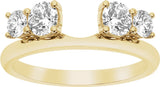 14K Yellow 1 CTW Lab-Grown Diamond Wrap-Style Ring Enhancer