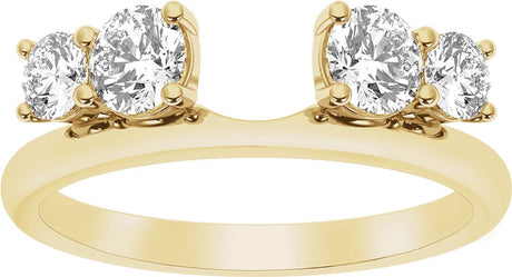 14K Yellow 1 CTW Lab-Grown Diamond Wrap-Style Ring Enhancer