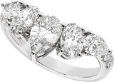 14K White 2 CTW Lab-Grown Diamond Contour Band