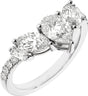 14K White Gold 1 1/2CTW Lab-Grown Diamond Contour Band