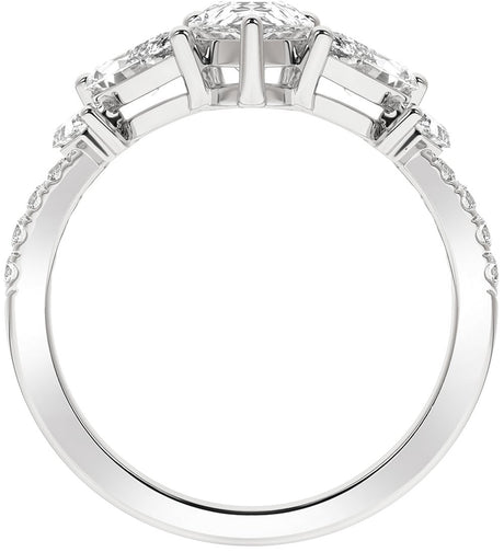 14K White Gold 1 1/2CTW Lab-Grown Diamond Contour Band