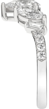 14K White Gold 1 1/2CTW Lab-Grown Diamond Contour Band