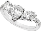 14K White Gold 1 1/2CTW Lab-Grown Diamond Contour Band