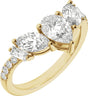 14K Yellow Gold 1 1/2CTW Lab-Grown Diamond Contour Band