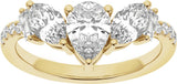 14K Yellow Gold 1 1/2CTW Lab-Grown Diamond Contour Band