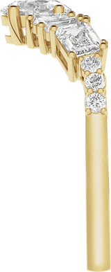 14K Yellow Gold 1 CTW Lab-Grown Diamond Contour Band