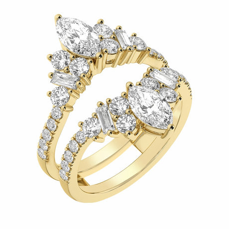 14K Yellow Gold 2 CTW Lab-Grown Diamond Ring Guard