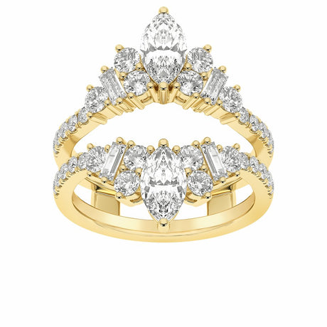 14K Yellow Gold 2 CTW Lab-Grown Diamond Ring Guard