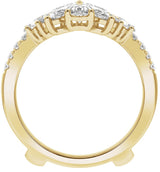 14K Yellow 2 CTW Lab-Grown Diamond Ring Guard