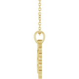 14K Yellow Engravable Scroll 16-18" Necklace