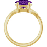 14K Yellow Natural Amethyst Ring