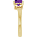 14K Yellow Natural Amethyst Ring
